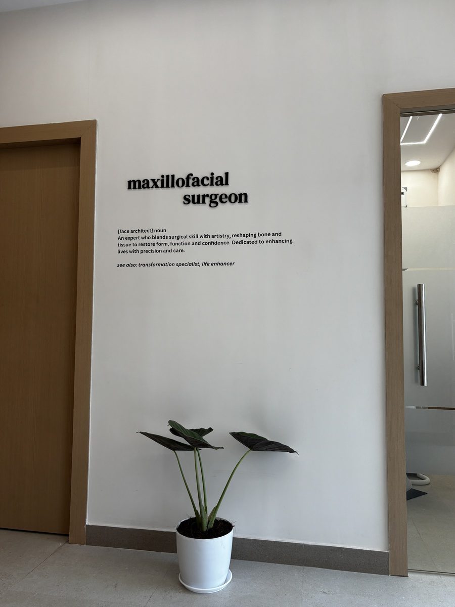 The maxillofacial surgeon wall inside STHIRA, Raidurg